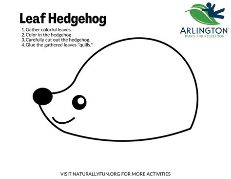 Leaf Hedgehog Template